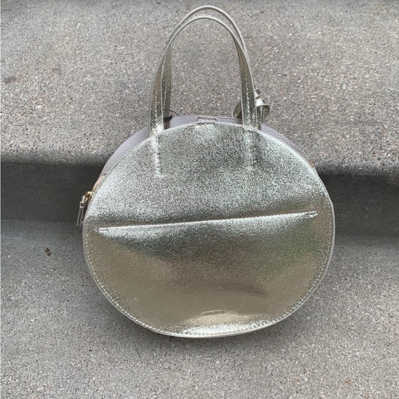 Metallic Anthropologie Circle Purse - Picture 2 of 4